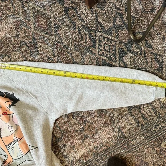 ORIGINAL RARE Vintage 1995 Betty Boop Workout Sweatshirt Silver Star Aerobics - Picture 13 of 14